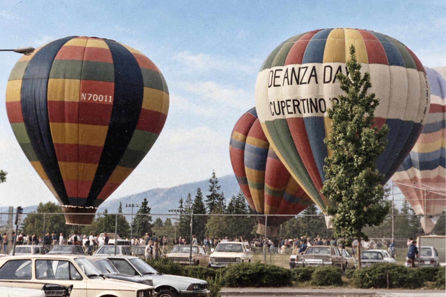 Historic hot-air balloons at De Anza Day